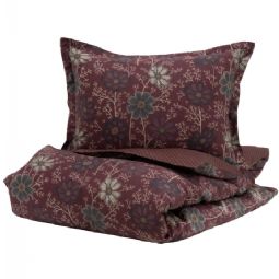 Borås Cotton sengetøj - Bianca Aubergine - Sengesæt i 100% bomuldssatin - Borås Cotton sengelinned